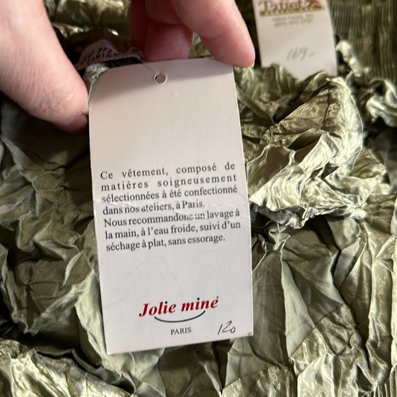 Pretty Jolie Mine Paris Celery Satin Crinkle Skirt Set Sz 10 NWT! Orig $338! - Picture 10 of 10